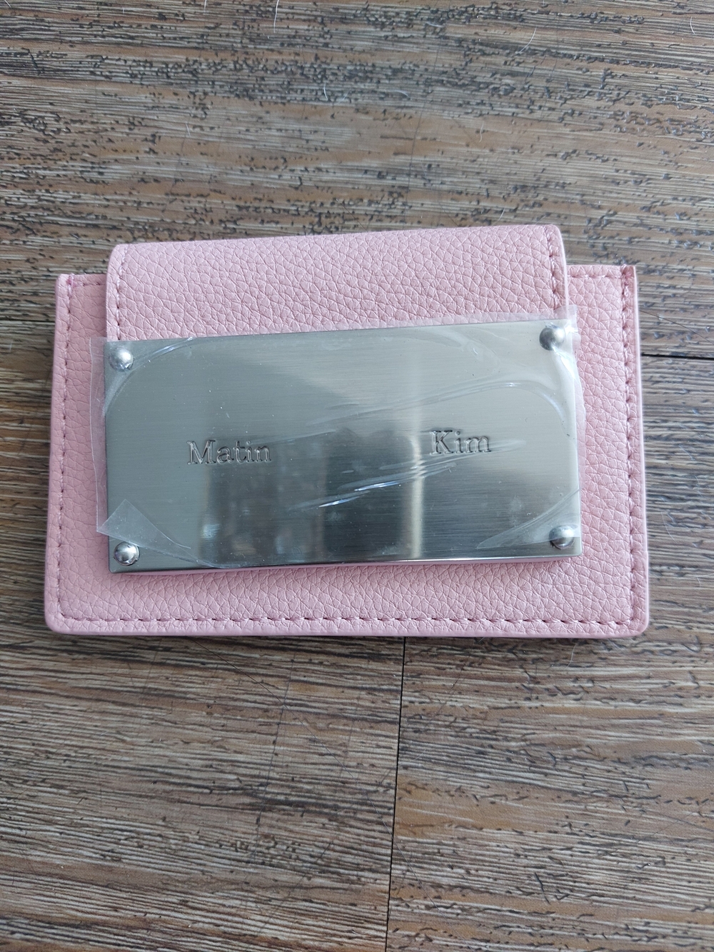 Martin Kim Pink Leathet Card Case Holder New